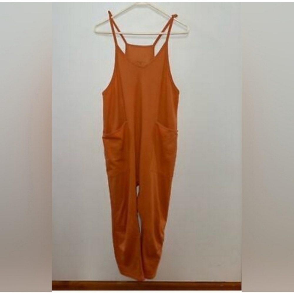 Chic Orange Sleeveless Jumpsuit